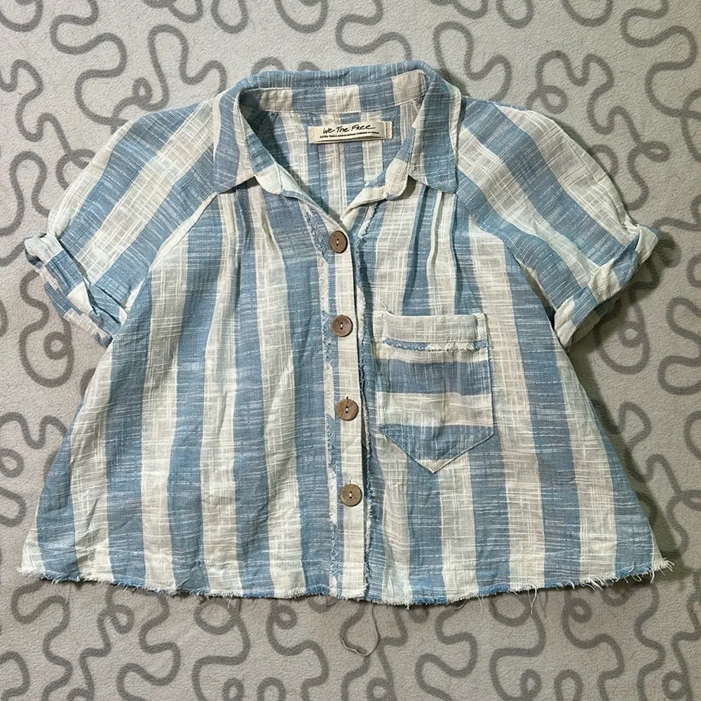 Free People Away At Sea Stirped Top